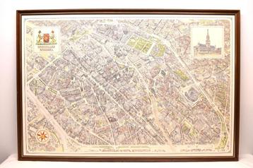 Gesigneerde lithografie kaart van Brussel, Anne Lernout, Enlèvement