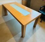 Moderne stevige houten tafel, Huis en Inrichting, Tafels | Eettafels, Zo goed als nieuw, Vijf personen of meer, 150 tot 200 cm