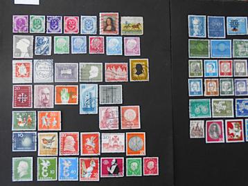 West Duitsland / BRD : 65 postzegels (1951 -1966) beschikbaar voor biedingen