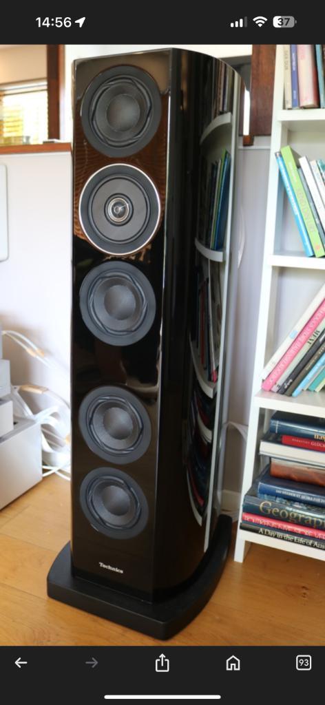 Technics SB-R1, Audio, Tv en Foto, Luidsprekerboxen, Zo goed als nieuw, Front, Rear of Stereo speakers, 120 watt of meer, Overige merken