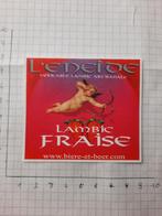 Bieretiket Lambic Fraise, Verzamelen, Ophalen of Verzenden, Nieuw