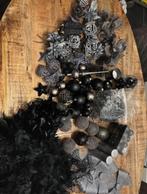 Zwarte kerstboomversiering, Huis en Inrichting, Woonaccessoires | Kransen, Ophalen, Zo goed als nieuw