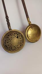 Antieke set geelkoper bedpan, Antiek en Kunst, Ophalen