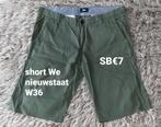 Short WE groen, waist 36 = XL. Mooie staat., Kleding | Heren, Broeken en Pantalons, Groen, Ophalen of Verzenden, Maat 56/58 (XL)