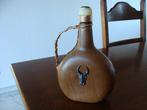 bouteille, pichet vide recouvert de cuir, vintage, Enlèvement ou Envoi, Comme neuf, Autres types