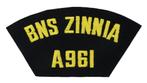 Belgische Marine Patch "BNS ZINNIA A961" Origineel, Verzamelen, Ophalen of Verzenden, Marine