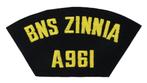 Belgische Marine Patch "BNS ZINNIA A961" Origineel, Ophalen of Verzenden, Marine
