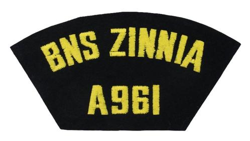 Belgian Navy Patch "BNS ZINNIA A961" Original, Collections, Objets militaires | Général, Marine, Enlèvement ou Envoi