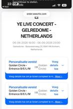 Ye Concert - 6 juni - GelreDome Arnhem, Nederland, Tickets en Kaartjes, Drie personen of meer, Juni