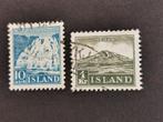 Islande 1935 - Cascade de Dynjandi et volcan Hekla, Timbres & Monnaies, Timbres | Europe | Scandinavie, Affranchi, Enlèvement ou Envoi