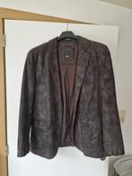 Donkerbruine lederen blazer, Ophalen of Verzenden, Zo goed als nieuw, Overige maten, Bruin