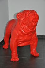 Hond in polyester.  Kleur : rood.  Hoogte : max. 70 cm, Gebruikt, Deco materiaal, Ophalen