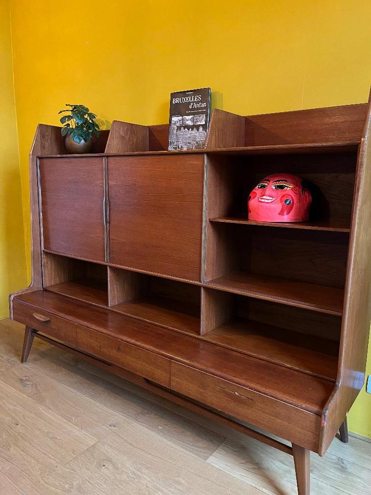 Meuble style "Scandinave" - highboard mid-century allemand, Antiquités & Art, Antiquités | Meubles | Armoires, Enlèvement