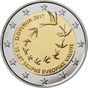2 euros Slovenie 2017 UNC 10e anniversaire de l'introduction