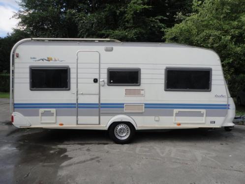 Hobby 495 Excellent  model 2000, Caravans en Kamperen, Caravans, Particulier, tot en met 4, Rondzit, Hobby, 4 tot 5 meter, Luifel