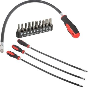 Flexibele schroevendraaierset  extra lang (3 stuks), Envoi
