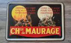 Blikken reclamebord charbon de Maurage., Ophalen of Verzenden, Reclamebord
