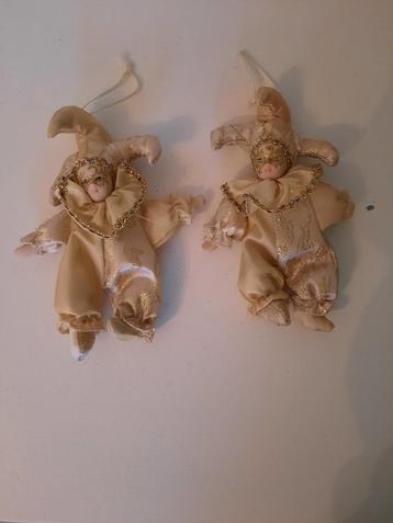 Kerst / set van 2 mooie harlekijntjes / Nieuw beschikbaar voor biedingen