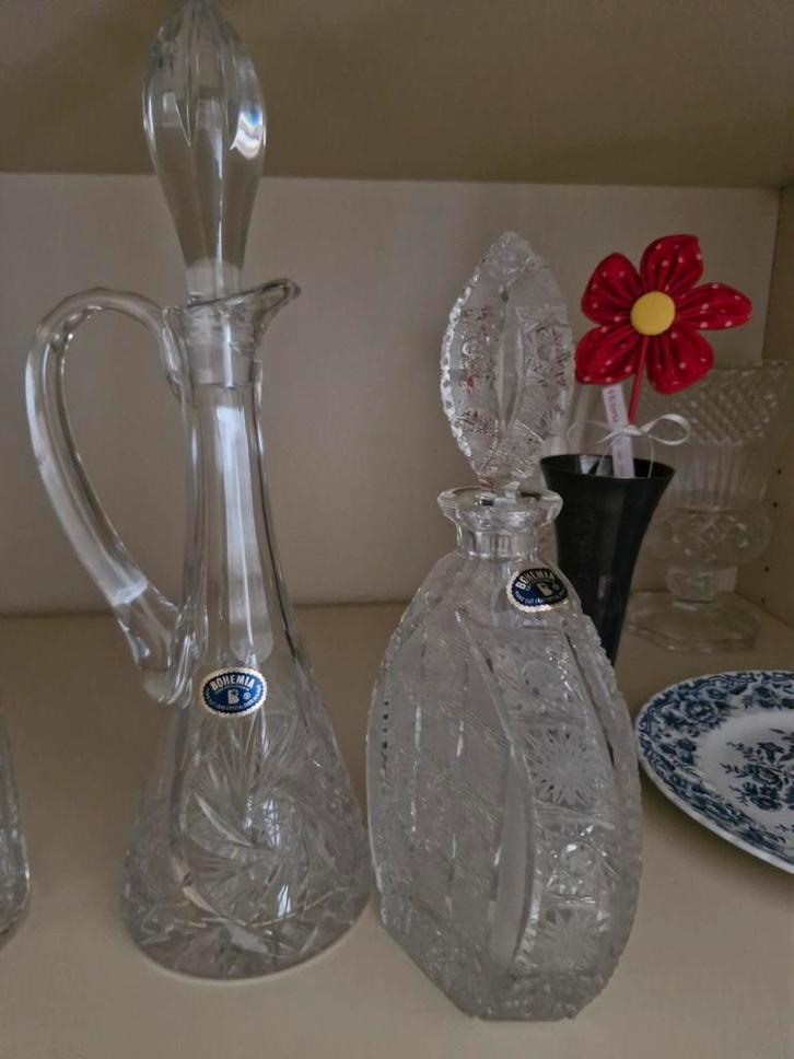 Kristallen decanteurs 24% Handgeslepen, Antiquités & Art, Antiquités | Verre & Cristal, Enlèvement