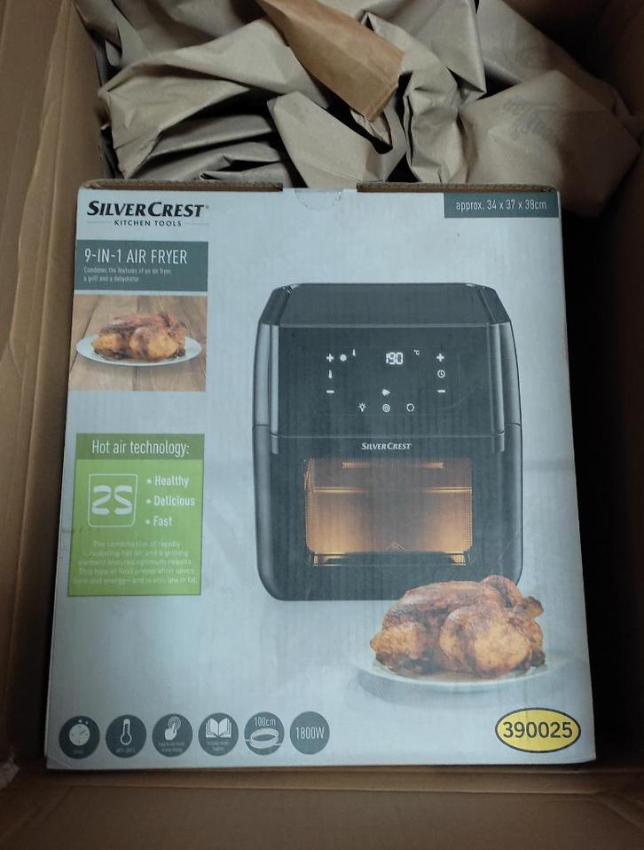 Silvercrest Airfryer 9 en 1 de Lidl NEUF Friteuse sans huile, Electroménager, Friteuses à air, Neuf, Friteuse à air, Moins de 750 grammes