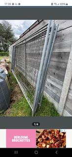 bouwhekken 2 stuken 2 betonvoeten, Doe-het-zelf en Bouw, Ophalen, Gebruikt