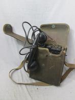 Amerikaanse veldtelefoon US- Army in canvas tas compleet WO2, Ophalen of Verzenden