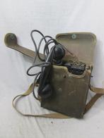 Amerikaanse veldtelefoon US- Army in canvas tas compleet WO2, Verzamelen, Militaria | Tweede Wereldoorlog, Ophalen of Verzenden