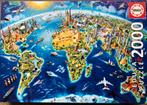 Legpuzzel Educa 2000 stukjes, “World Landmarks Globe”, Hobby en Vrije tijd, Denksport en Puzzels, Ophalen, Zo goed als nieuw, Legpuzzel