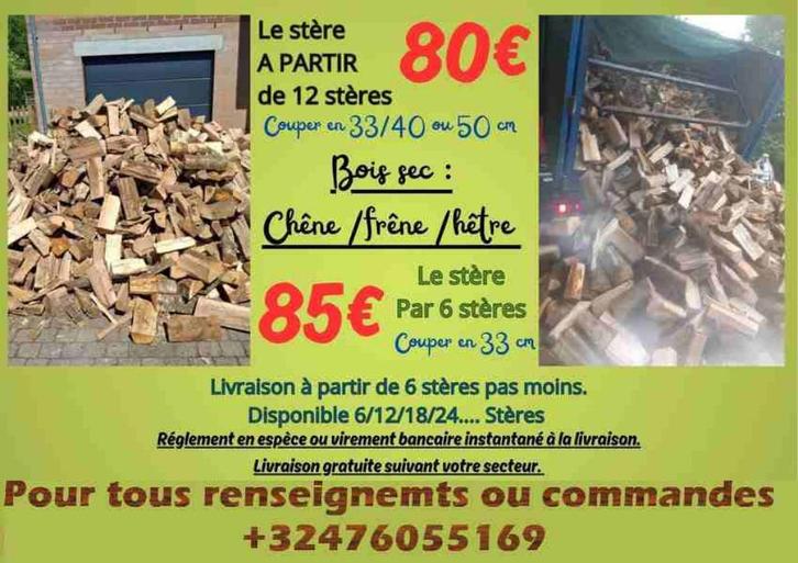 Bois dur chauffage de 2 ans payer à la réception hiver 2025, Tuin en Terras, Brandhout, Blokken, Beukenhout, 6 m³ of meer, Verzenden