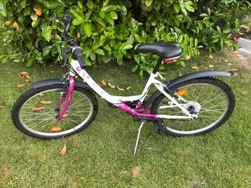 Kinderfiets - 24 inch - Roze en Wit