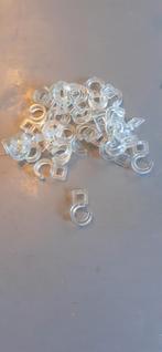 32 clips crochets transparent  pour fixer  rideau sur anneau, Enlèvement ou Envoi, Comme neuf