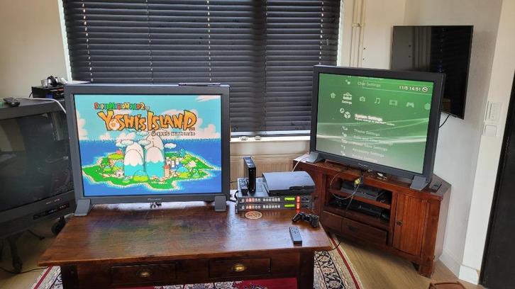 2x Pioneer PDP-V402AE 40 inch Plasma Schermen in Flightcase, Audio, Tv en Foto, Vintage Televisies, Refurbished, 100 cm of meer