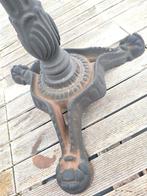 Beau pied de table en fonte + plateau rond ardoise 73 x 2, Enlèvement