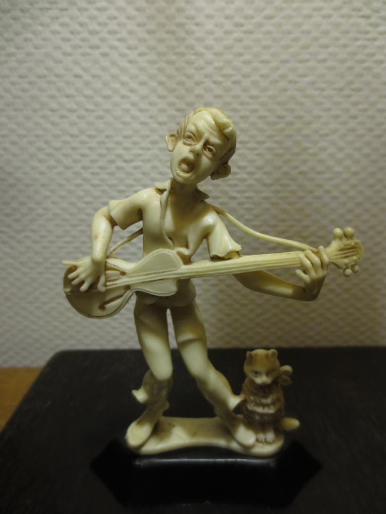 Set van 5 vintage figuren van jazzmuzikanten, Verzamelen, Beelden en Beeldjes, Gebruikt, Fantasy, Ophalen of Verzenden