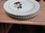 ancienne 4 petites assiettes rose, "digoin" France,, Antiquités & Art, Enlèvement ou Envoi