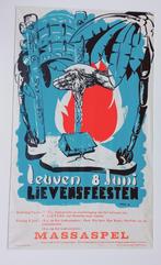 affiche Lievensfeesten Leuven 8 juni 1953 G Craps  Massaspel, Antiek en Kunst, Ophalen of Verzenden