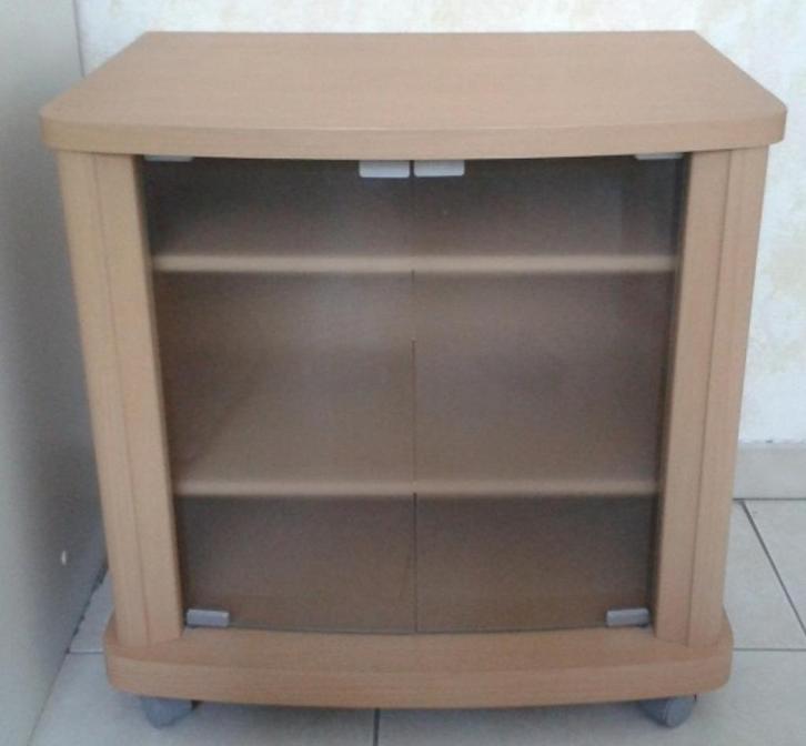 Meuble TV, Maison & Meubles, Armoires | Mobilier de télévision, Comme neuf, Verre, Enlèvement