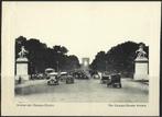 Vintage Prent - Parijs - Avenue des Champs-Elysées, Ophalen of Verzenden, Prent