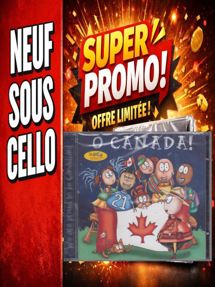 NIEUW ONDER CELLO | O Canada! Direct voor kinderen | G6, Cd's en Dvd's, Cd's | Kinderen en Jeugd, Nieuw in verpakking, Muziek