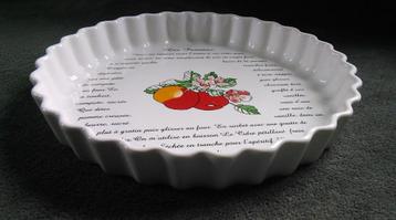 Ovenschaal quiche taartvorm porselein France Ø 30cm beschikbaar voor biedingen
