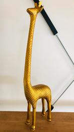 Grote goudkleurige giraf in metaal 57 cm, Ophalen of Verzenden