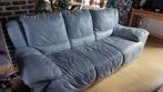 Lederen zitbank 3 + 1, Huis en Inrichting, Ophalen, Gebruikt, Driepersoons, Rechte bank