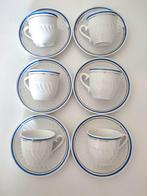 6 tasses en porcelaine et sous-tasses, Enlèvement ou Envoi, Utilisé, Porcelaine, Tasse et/ou soucoupe