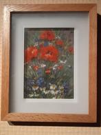 Rita Wildro, Bloemenveld met klaprozen, 21x27cm, Ophalen of Verzenden