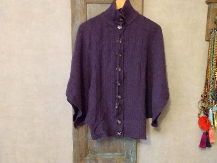 Mooie paarse cape/vest van Essentiel Antwerp, Kleding | Dames, Blouses en Tunieken, Zo goed als nieuw, Maat 38/40 (M), Paars, Ophalen of Verzenden