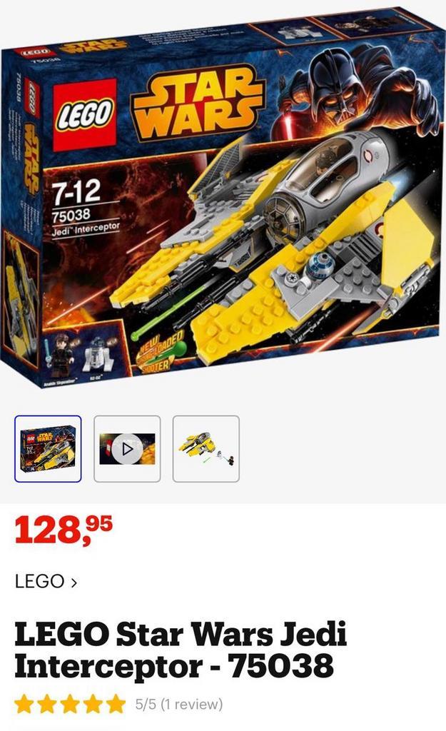 Lego Star Wars Jedi Interceptor (75038), Kinderen en Baby's, Speelgoed | Duplo en Lego, Zo goed als nieuw, Lego, Ophalen