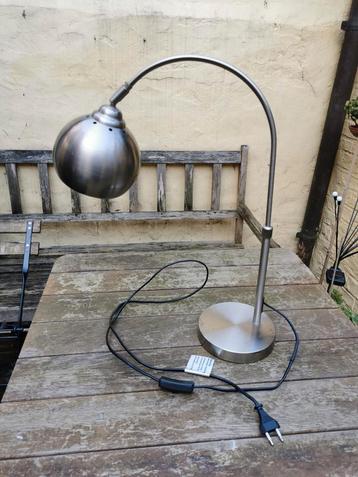 Bureaulamp booglamp geborsteld metaal vintage  beschikbaar voor biedingen