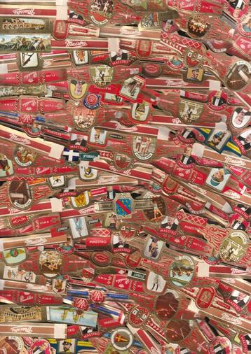 lot van 1000 stuks oude sigarenbandjes beschikbaar voor biedingen