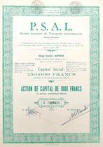 S.A. de Transports Internationaux P.S.A.L. 1947, Postzegels en Munten, Ophalen of Verzenden, 1920 tot 1950, Aandeel