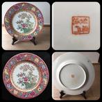 vintage Chinees bord met houten staandertje Verzenden of opg, Antiek en Kunst, Ophalen of Verzenden